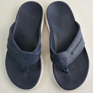 Sperry Windward Float Thong Sandals Unisex Navy White Womens 7 Mens 5
